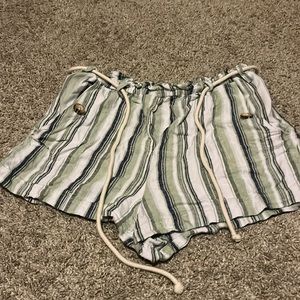 Forever 21 striped shorts with satin pockets